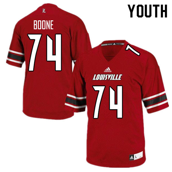 Youth #74 Adonis Boone Louisville Cardinals College Football Jerseys Sale-Red